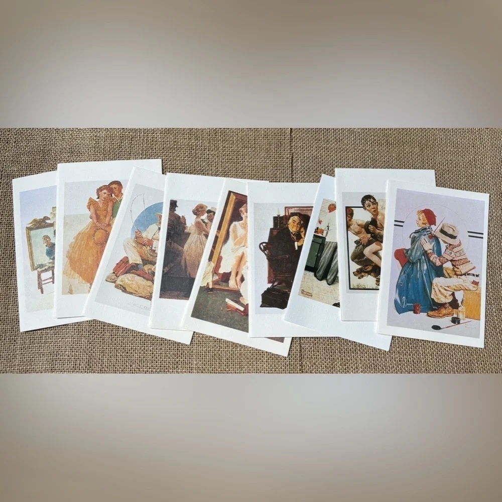 Vintage Norman Rockwell Paintings Note Card Set American Culture Nostalgia Core